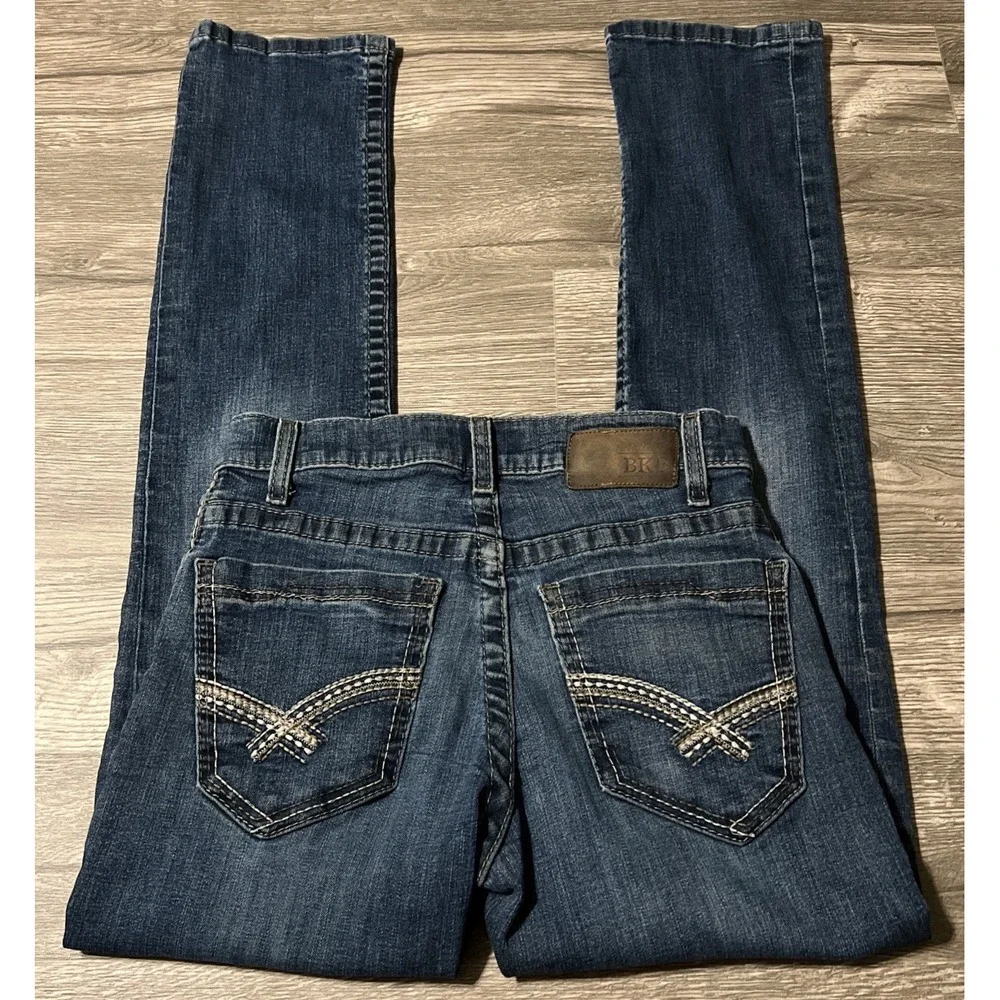 BKE Men's Jake Straight‎ Stretch Mid Rise Dark Wash Jeans Size 29 (29x31)